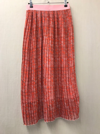 YAS Pink Multicolour Pleated Skirt Size 8 BNWT