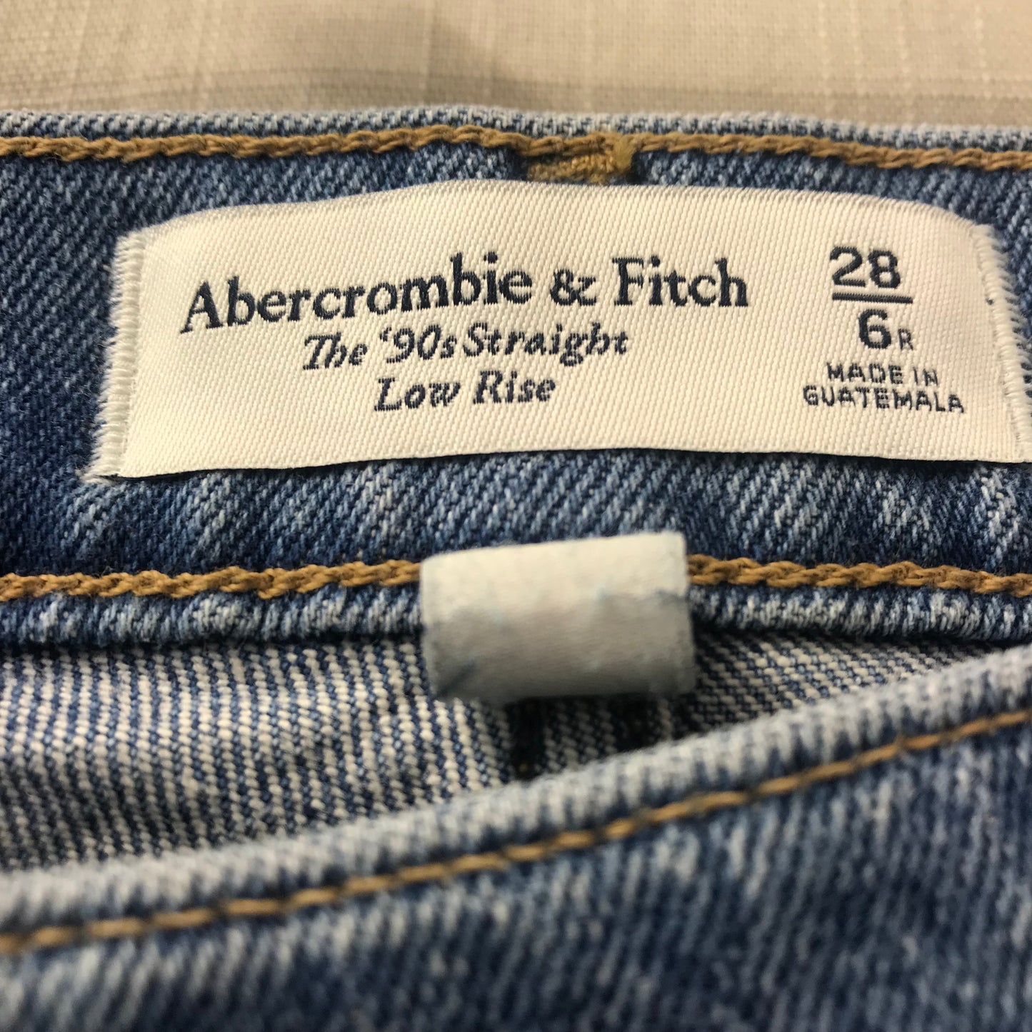 Abercrombie & Fitch Straight Low Rise Blue Jeans Size 28/6R