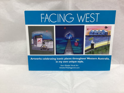 BNWT Kerri Blades, Facing West, Handworked Print on Canvas
