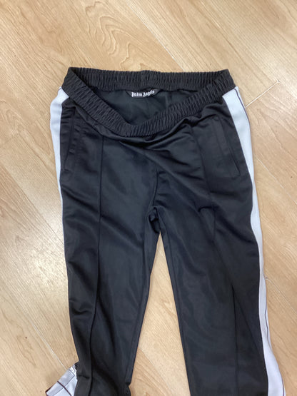 Palm Angels men’s 2piece Track Suit Black with White stripes size large