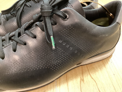 HUGO BOSS SATURN LOWP - Full Leather Black Trainer with Rubber Sole Size UK8