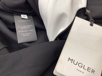 Mugler by Thierry Mugler ladies Black 100% virgin wool & 100% cotton lining size 14
