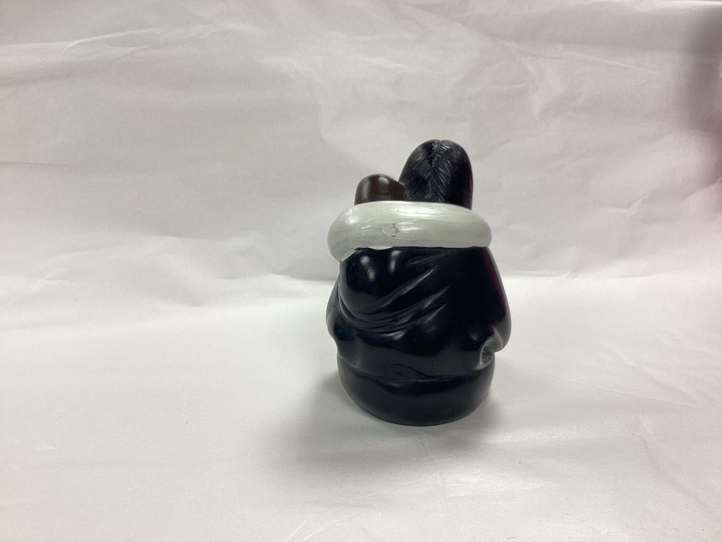 Vintage Saltstone Inuit Mother and Baby Statue