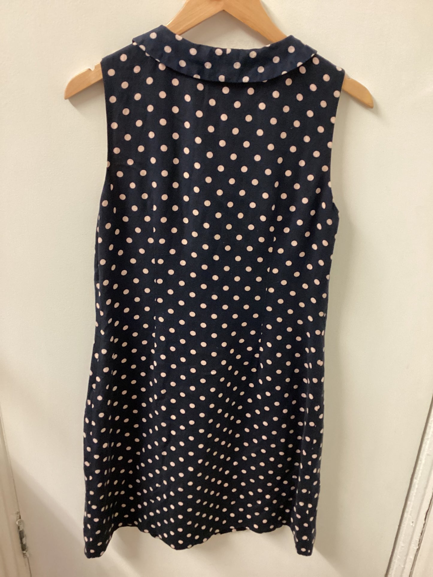 Monsoon Blue and Pink Dots Sleeveless Dress Size UK 12
