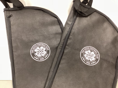Celtic Hospitality Gifts from Celtic FC vs Livingston FC Match 11/02/2026. 2x Programmes, 2x Suit Carriers, 1x Laptop Bag, 1x Menu