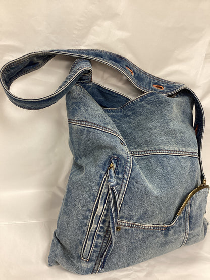 Brand New Urban Revivo Patchwork Denim Bag With Adjustable Strap