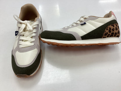 Joules new ladies cream and animal print sneakers size 6