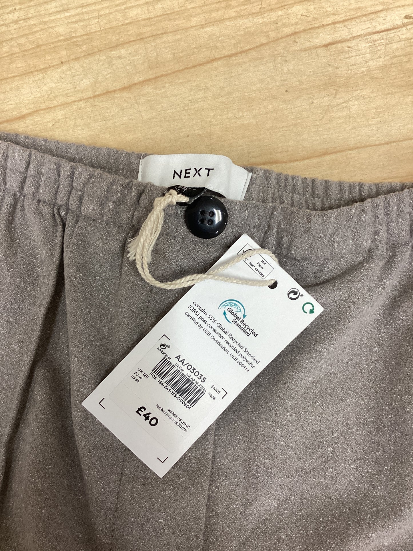 BNWT NEXT Smart Joggers Grey - Size UK 12R