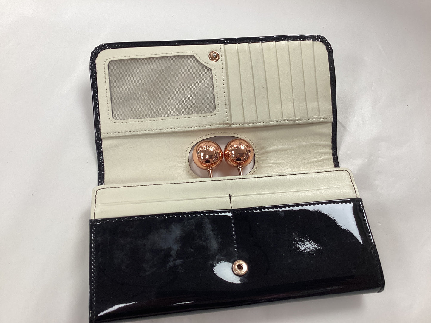 Ted Baker Black Purse with Rosegold Accents