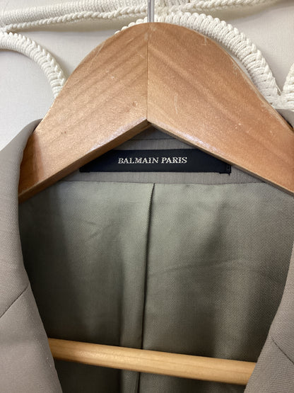 Balmain Paris Suit - Light Mushroom, 100% Fine Wool - Jacket: Size 40 Short, Trouser: 34 Inch Waist, 30 inch inside
