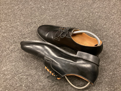 John White 100% Leather Black Shoes - Size 15