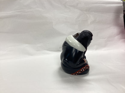 Vintage Saltstone Inuit Mother and Baby Statue
