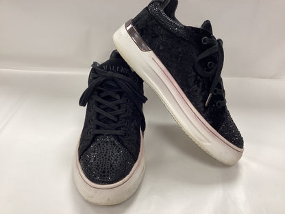 Mallet London Black Ladies Trainers, size UK4, with spare rhinestone's