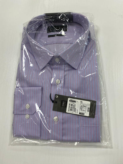 Marks and Spenser Lilac Mix Mens Shirt