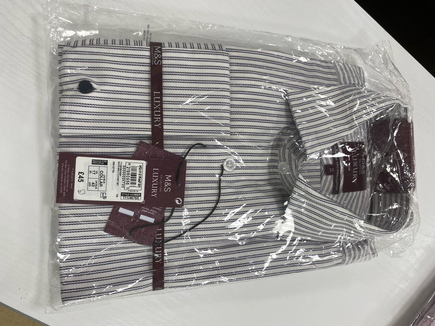 Luxury M&S Stripe Shirt RRP £45
