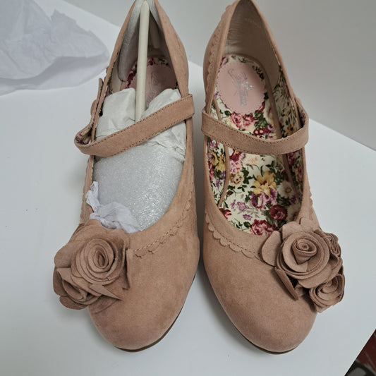 Joe Browns Rose Pink Wide Fit Shoes Size 7E