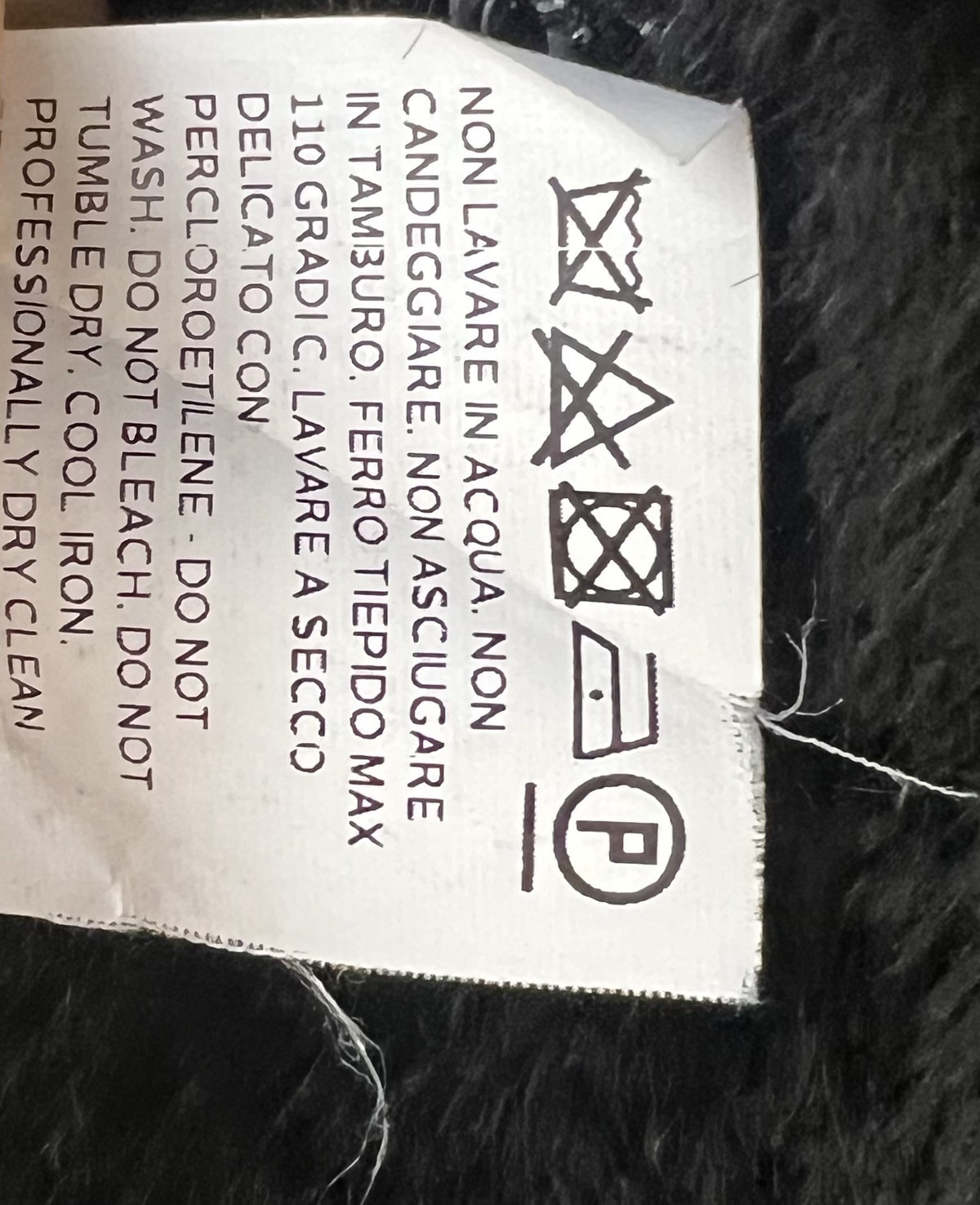 Max Mara Black Teddy Coat Size 12