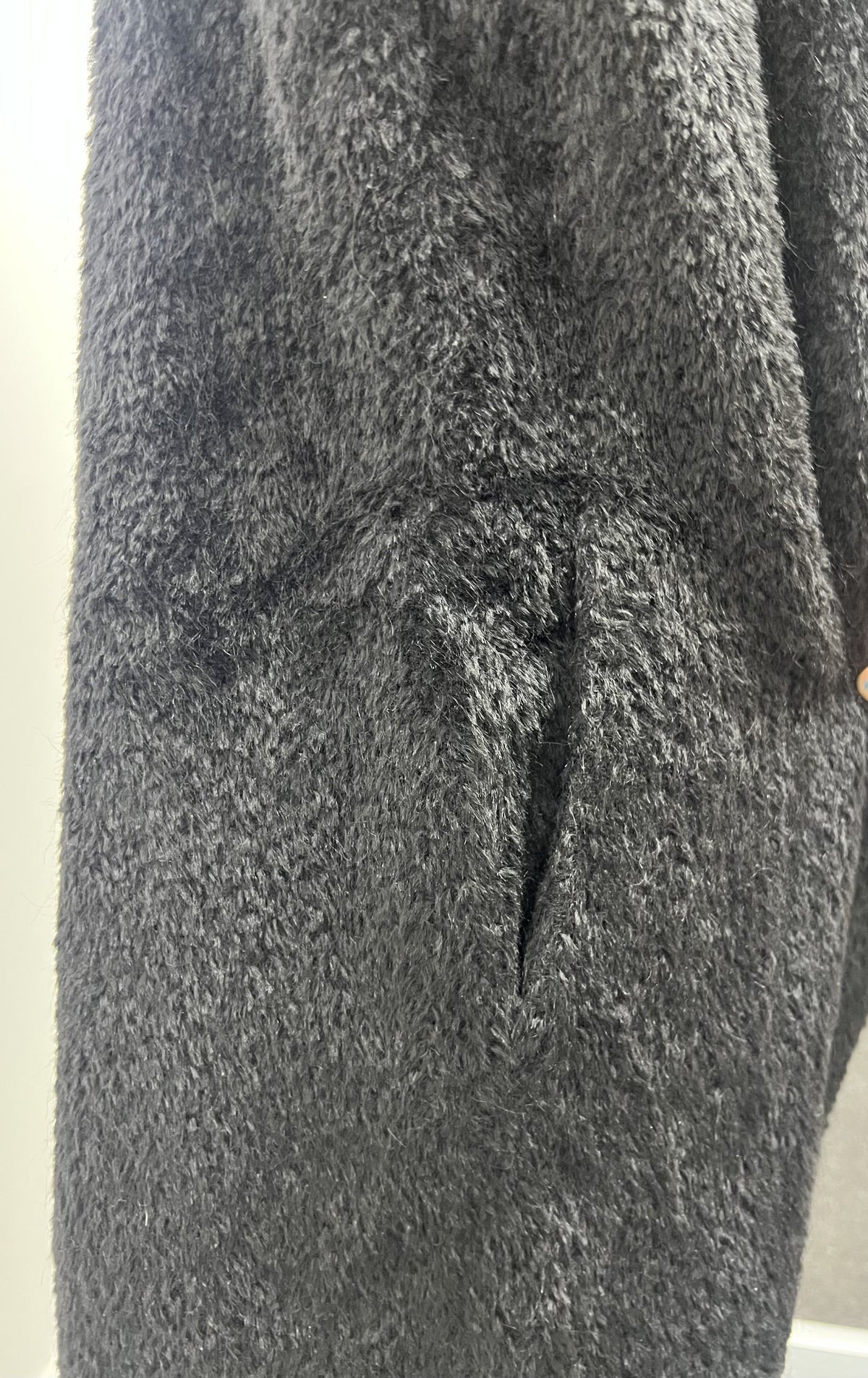 Max Mara Black Teddy Coat Size 12