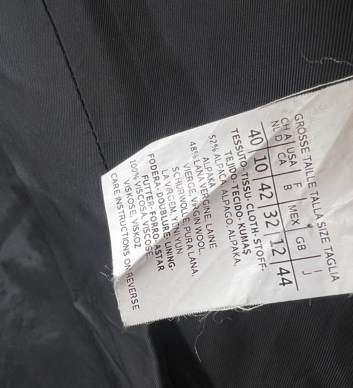 Max Mara Black Teddy Coat Size 12