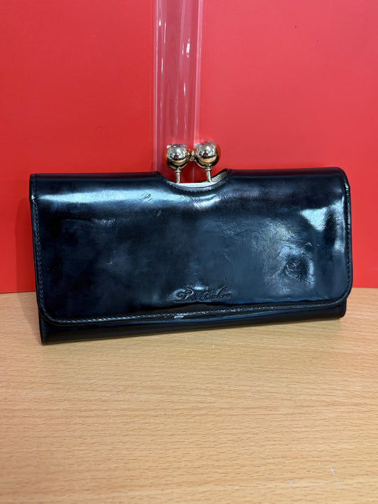 Ted Baker Kassady Crystal Bobble Black Leather Purse