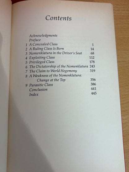 Nomenklatura: Anatomy of the Soviet Ruling Class by Michael Voslensky