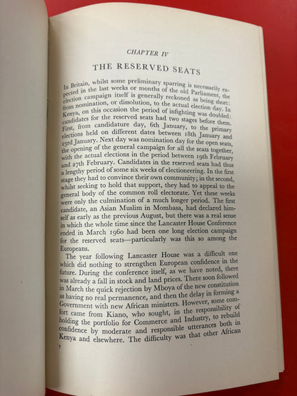 The Kenyatta Election: Kenya 1960-1961 by George Bennett and Carl Rosberg