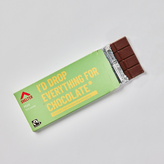 Mint dark chocolate bar