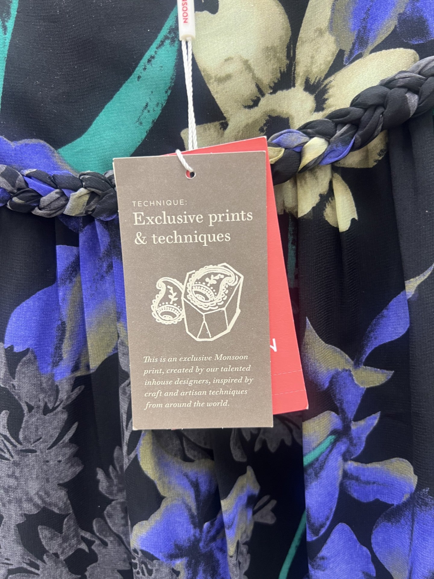Monsoon Multicolour Maxi Dress Size 18 BNWT