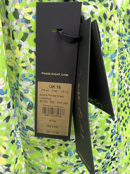 Phase Eight Multicolour Maxi Dress Size 16 BNWT