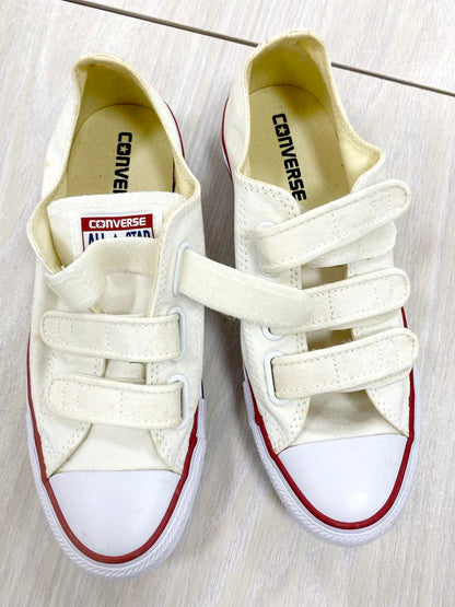 Vintage Converse All Stars Chuck Taylor White Low Top Canvas 3 Strap Excellent Condition Size UK 5.5 EU 38