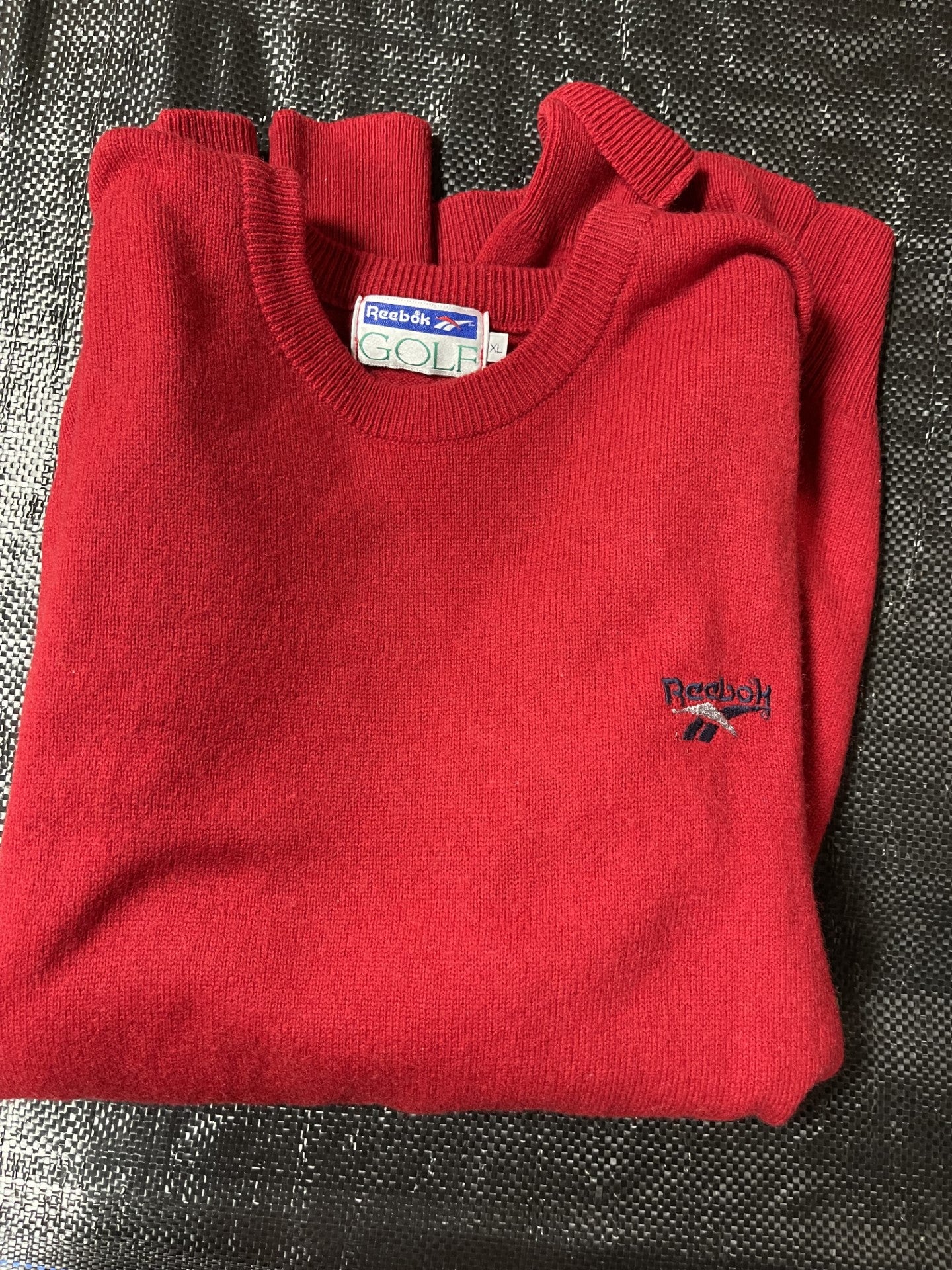 Reebok Vintage Red Knit Jumper XL