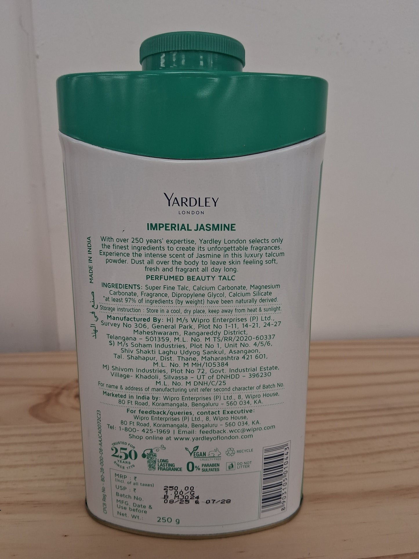 Yardley Perfumed Fragrant Beauty Talc Bundle 9 Tins