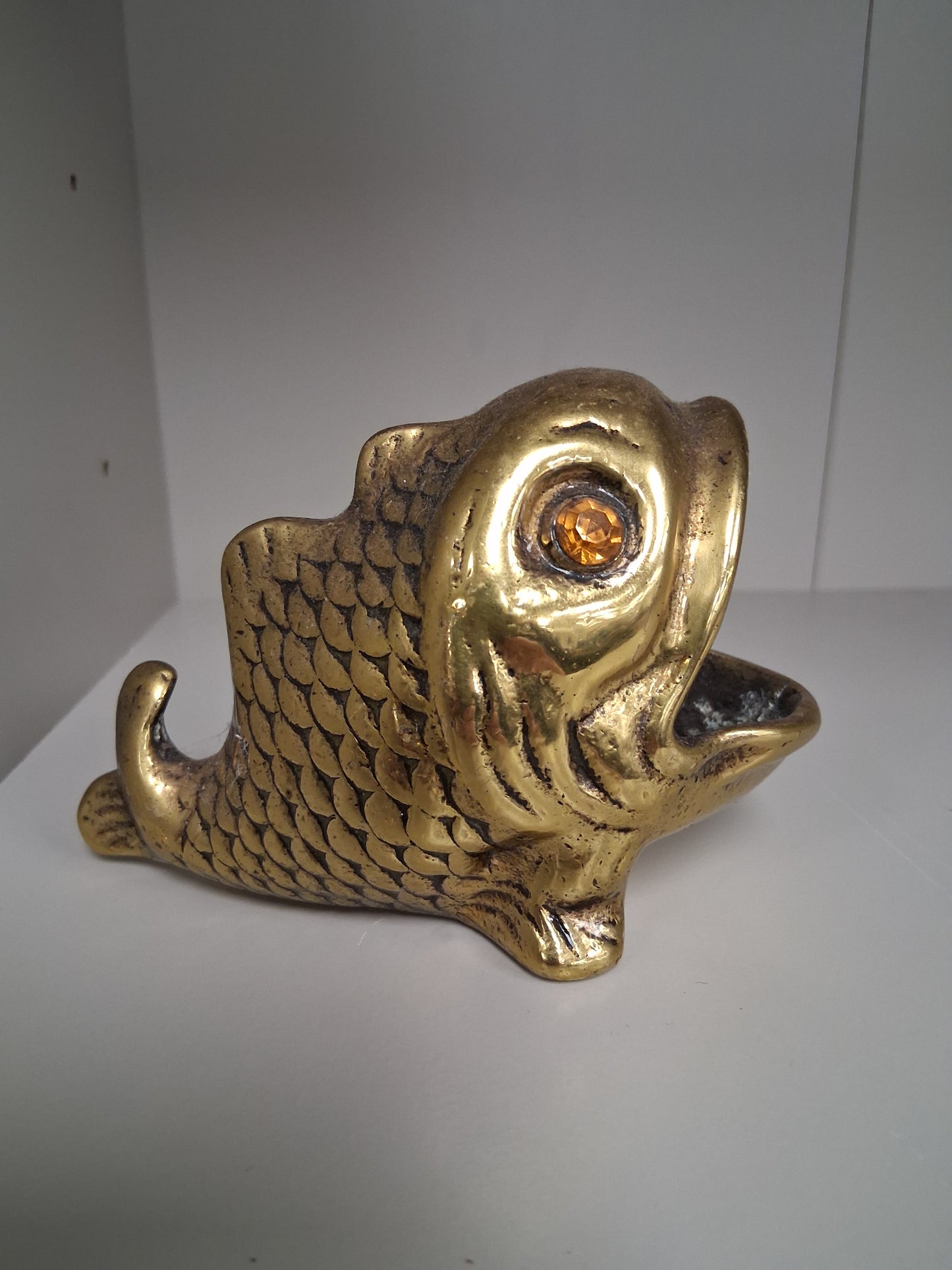 Vintage Brass Fish Ash Tray