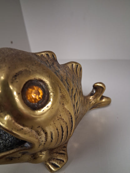 Vintage Brass Fish Ash Tray