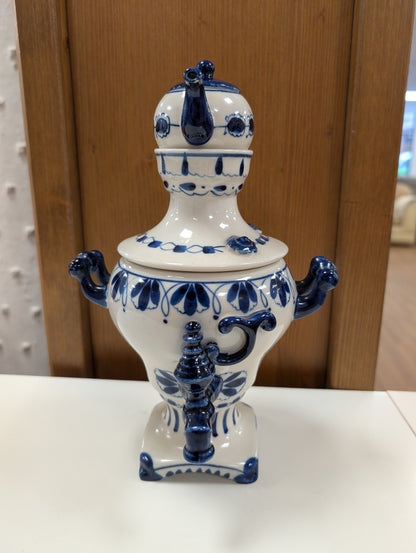Ghzel Hand-crafted Porcelain Russian Samovar/Teapot