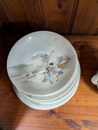 Vintage Japanese Porcelain Tea Set - 24 Piece
