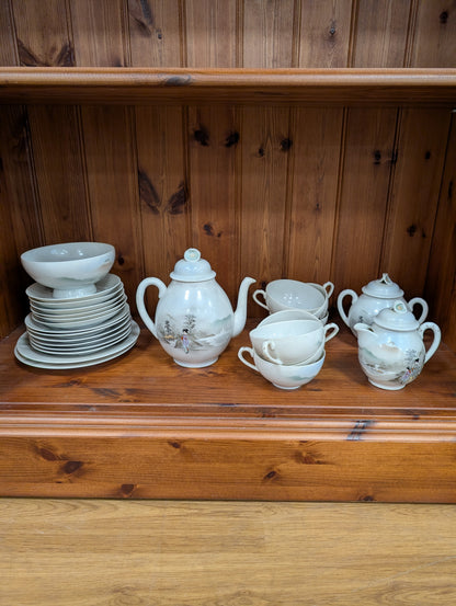 Vintage Japanese Porcelain Tea Set - 24 Piece