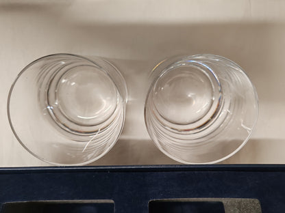 Ralph Lauren Ashby Glass Whisky Tumblers Tennis Etching in Original Box