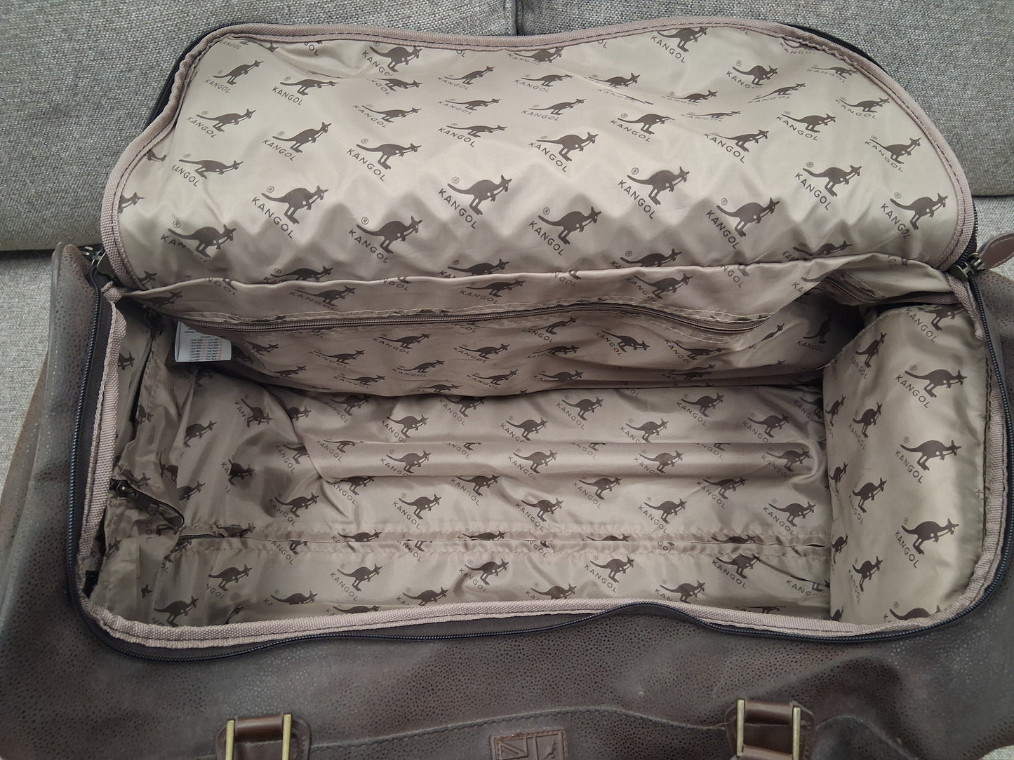 Kangol Brown Overnight Brown Travel Bag