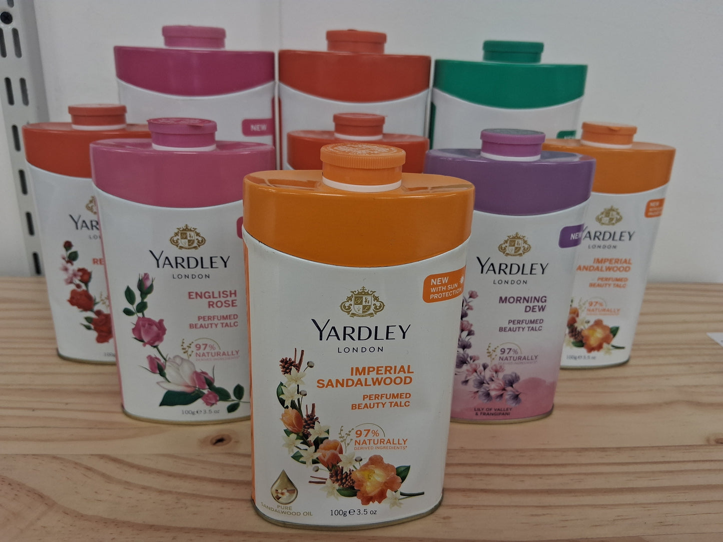 Yardley Perfumed Fragrant Beauty Talc Bundle 9 Tins