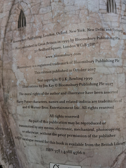 Harry Potter And The Prisoner Of Azkaban 2017 Large Hardback Book