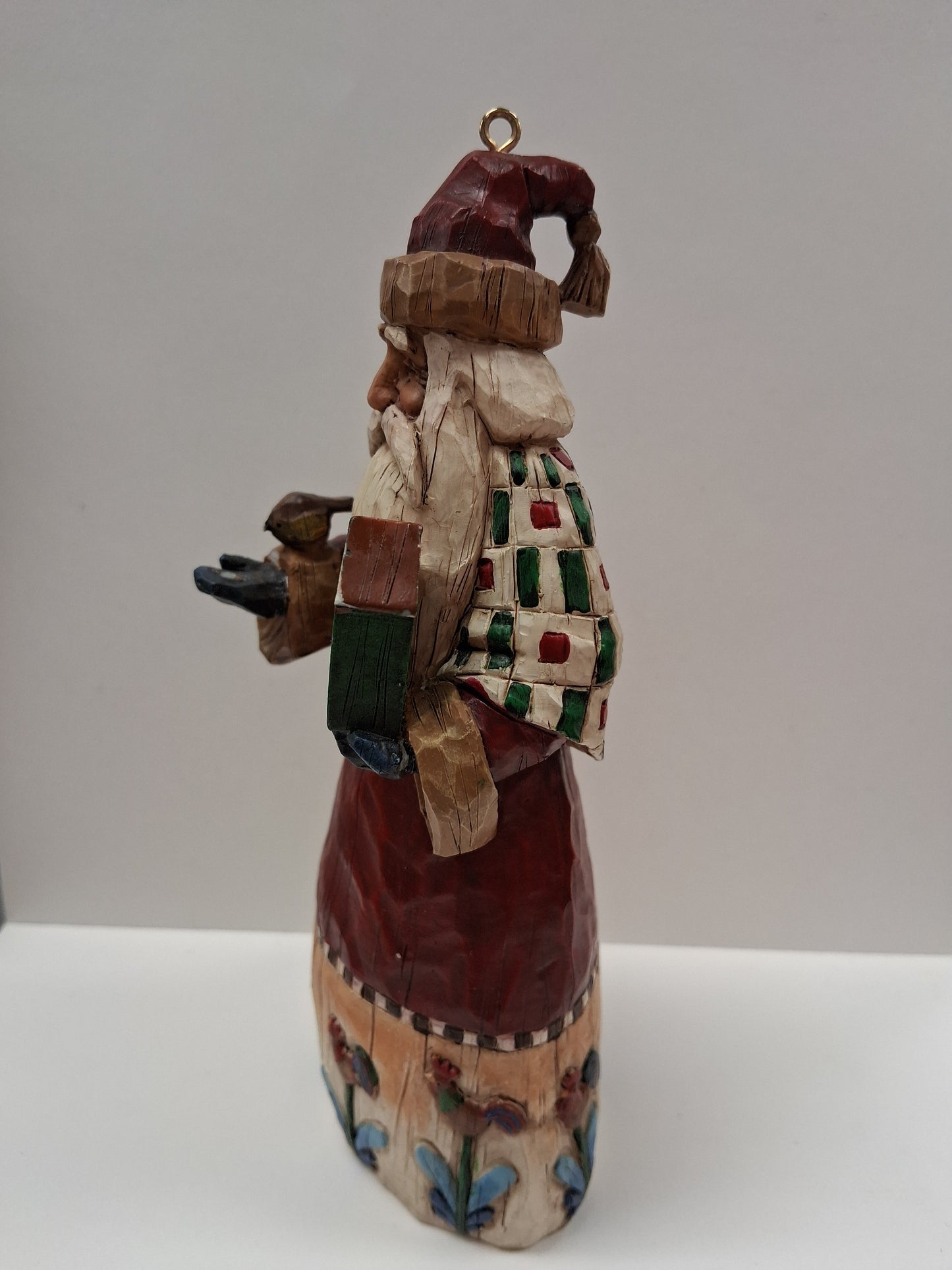 Jim Shore 2002 Heartwood Creek Santa With Birds Ornament