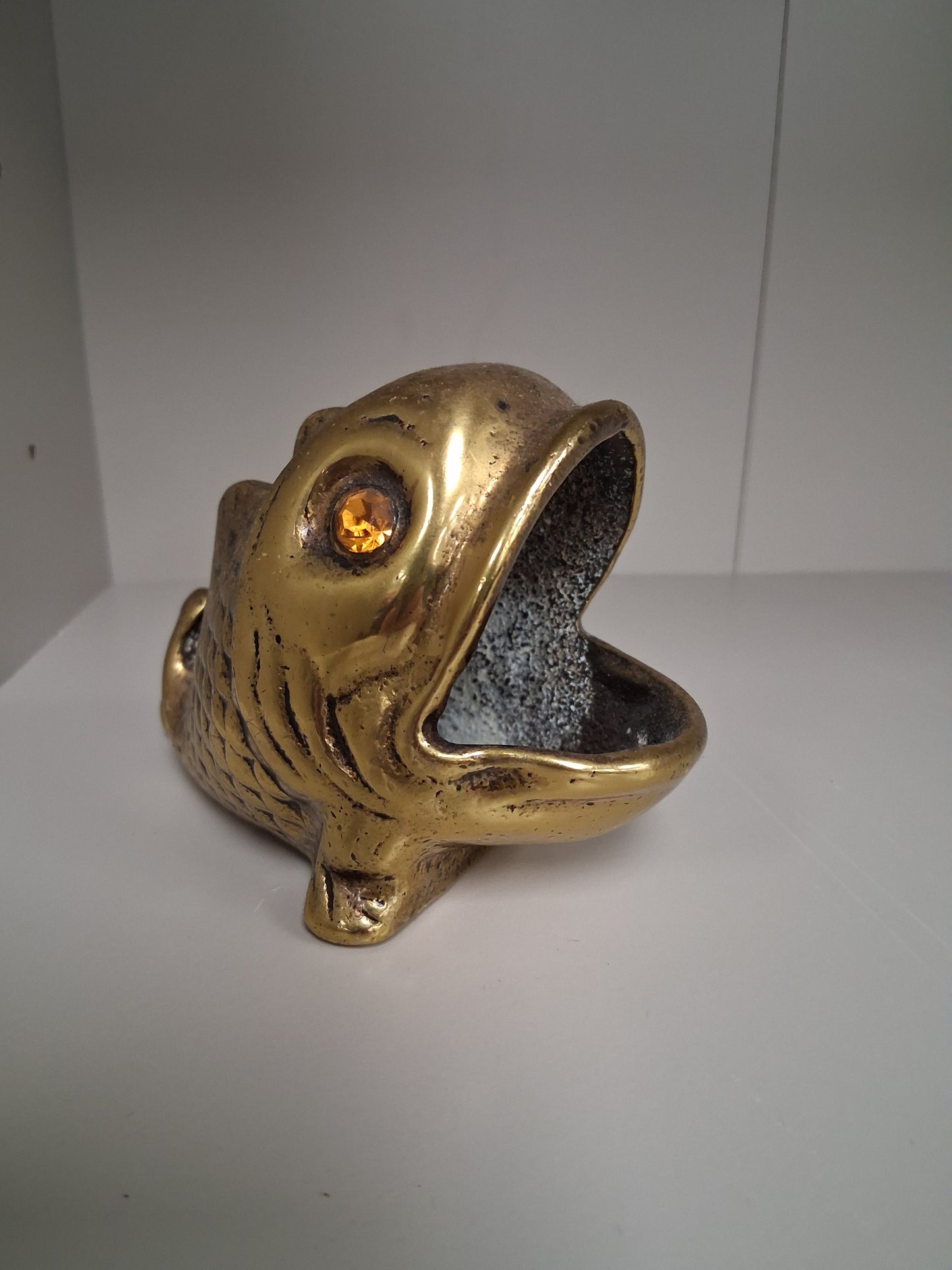 Vintage Brass Fish Ash Tray