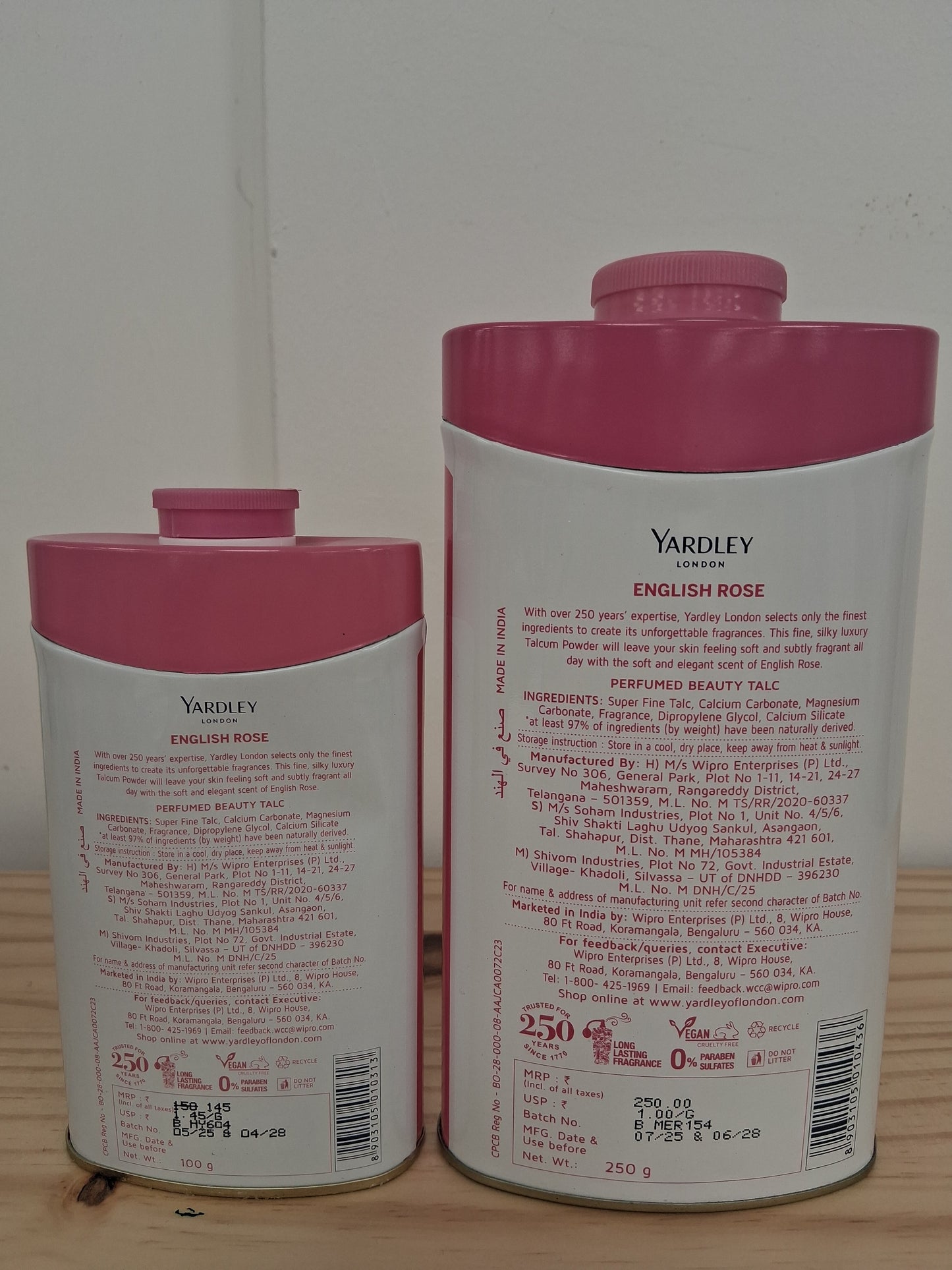 Yardley Perfumed Fragrant Beauty Talc Bundle 9 Tins