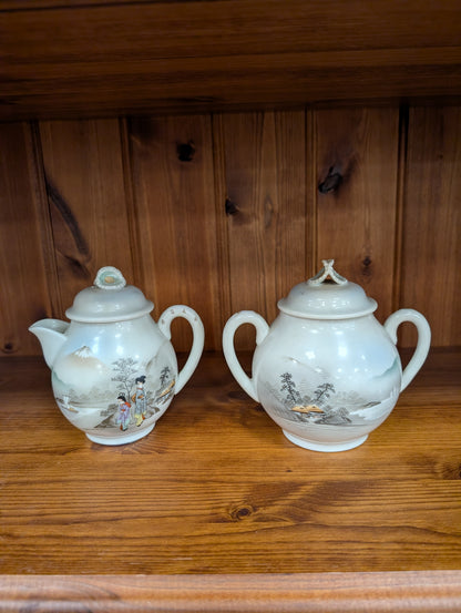 Vintage Japanese Porcelain Tea Set - 24 Piece