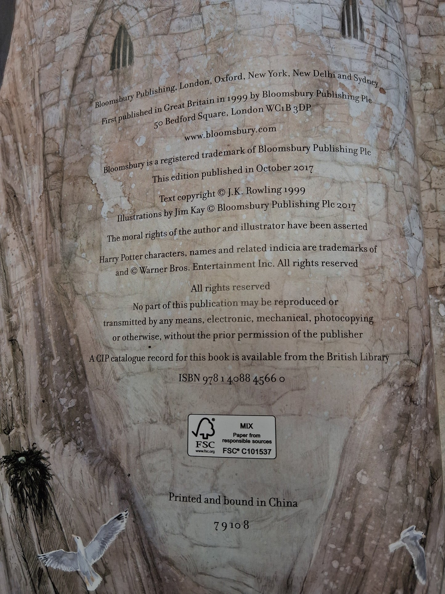 Harry Potter And The Prisoner Of Azkaban 2017 Large Hardback Book