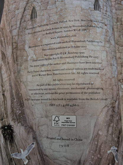 Harry Potter And The Prisoner Of Azkaban 2017 Large Hardback Book