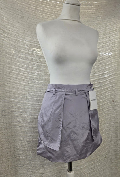 Valentino Lavender Pure Silk Skirt Size UK 10