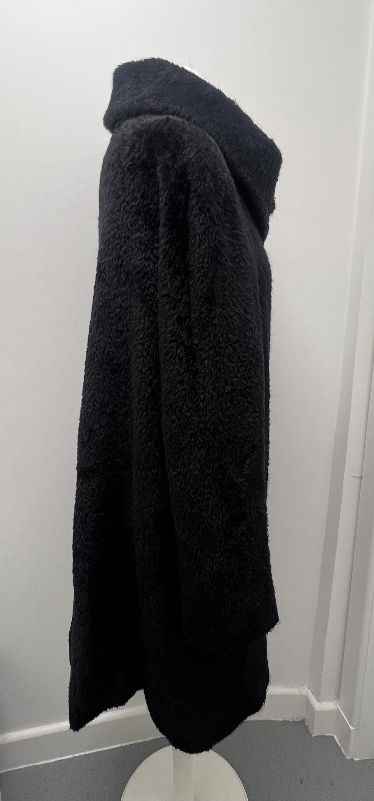 Max Mara Black Teddy Coat Size 12