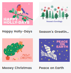 Images displaying Christmas eCard designs